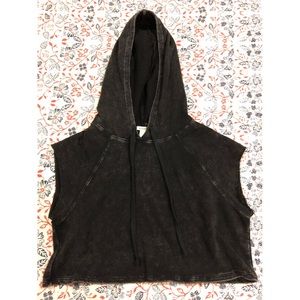 Grunge crop top hoodie!
